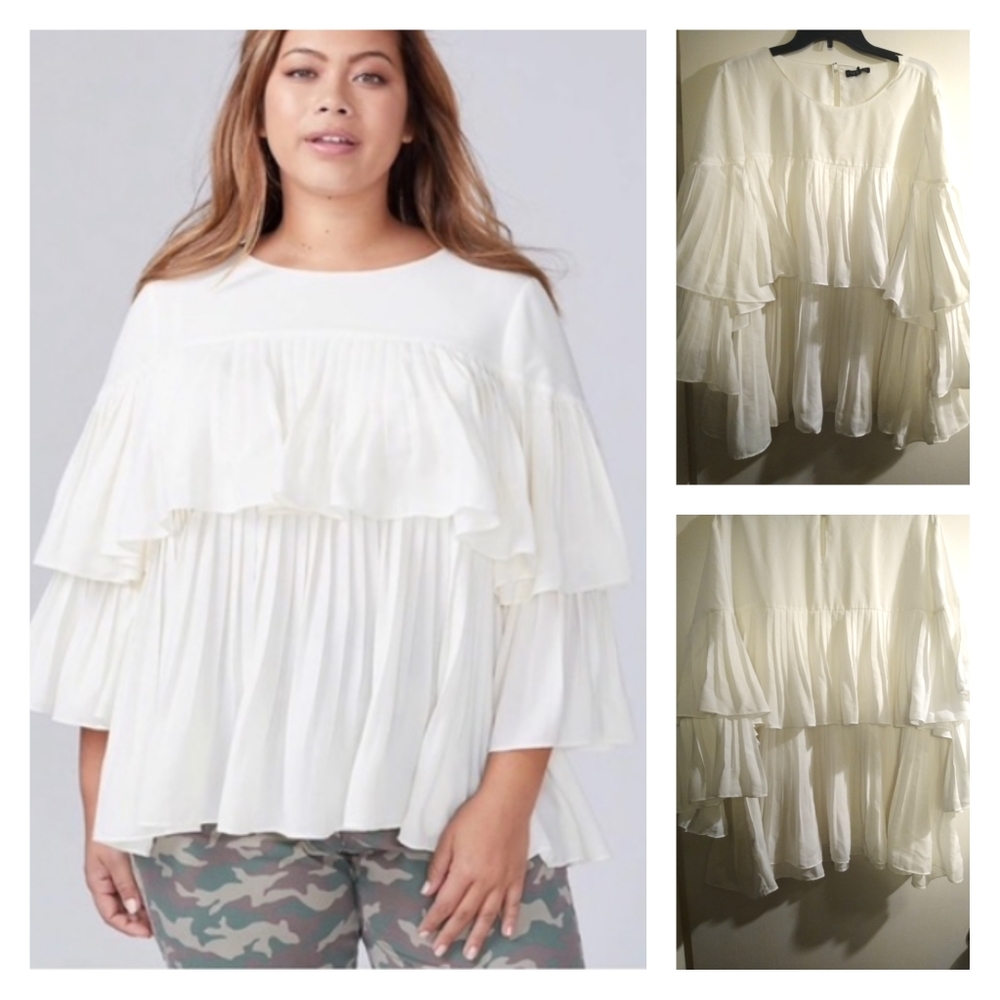 Pleat & Ruffle Blouse - Picture 3 of 4